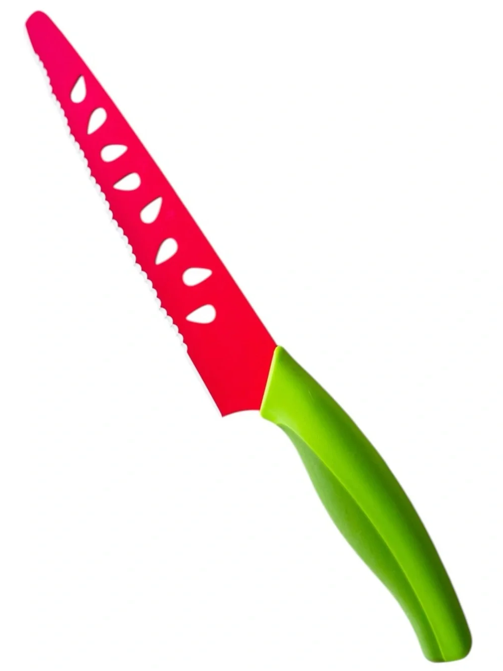 🍉 WATERMELON KNIFE 🍉Red Blade Green Handle Serrated Kitchen Knife - Home Cutlery